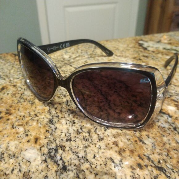 Jessica Simpson Oversized Sunglasses Black, Chrome J5234 OX - IOJSOP0927-R - Picture 3 of 10